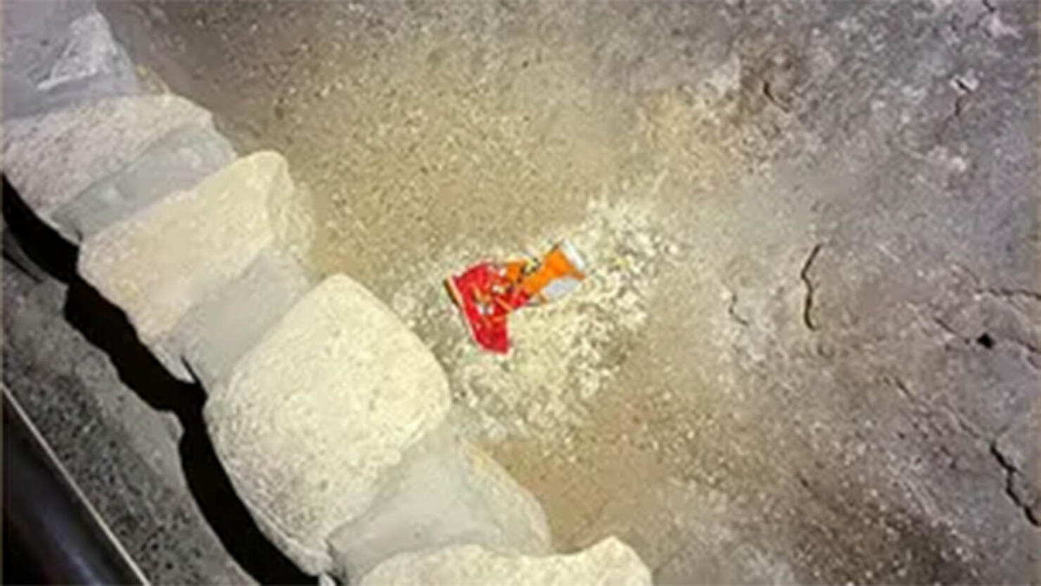 A bag of trash left at Carlsbad Caverns National Park