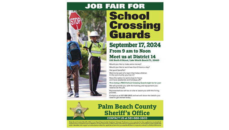 PBSO School Crossing Guard Job Fair