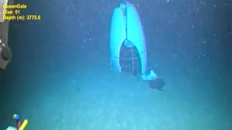 The wreckage of the Titan submersible