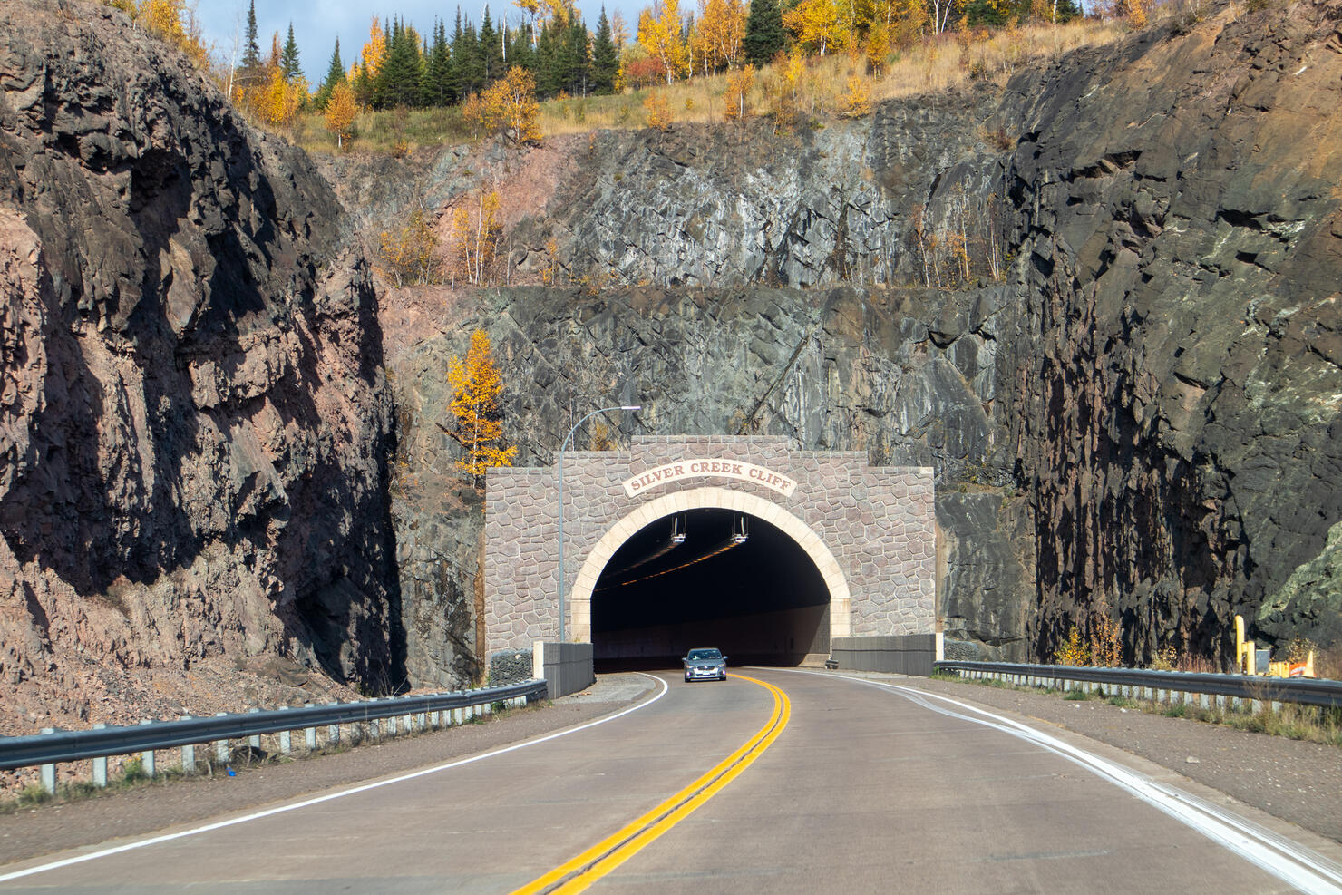 Tunnel leading to Two Harbors Minnesota on the North Shore Drive