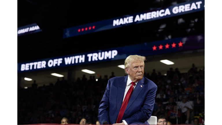 Republican Presidential Nominee Former President Donald Trump Hosts A Town Hall In Flint, Michigan