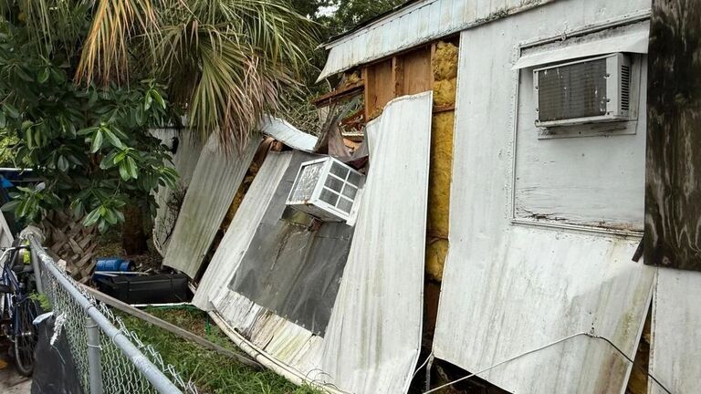 Tree Crashes Into Stuart Home