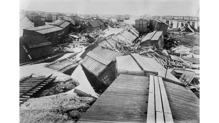 Hurricane Destruction, Galveston, Texas, USA, September 1900