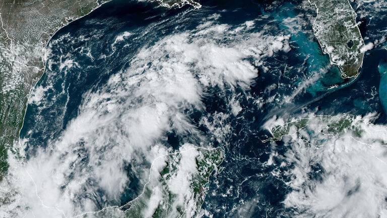 Satellite view of the Gulf of Mexico