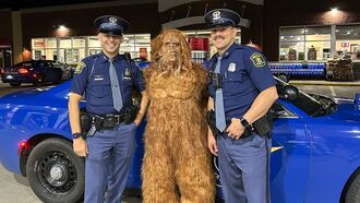 Michigan Cops Stop 'Bigfoot' Walking Down Road