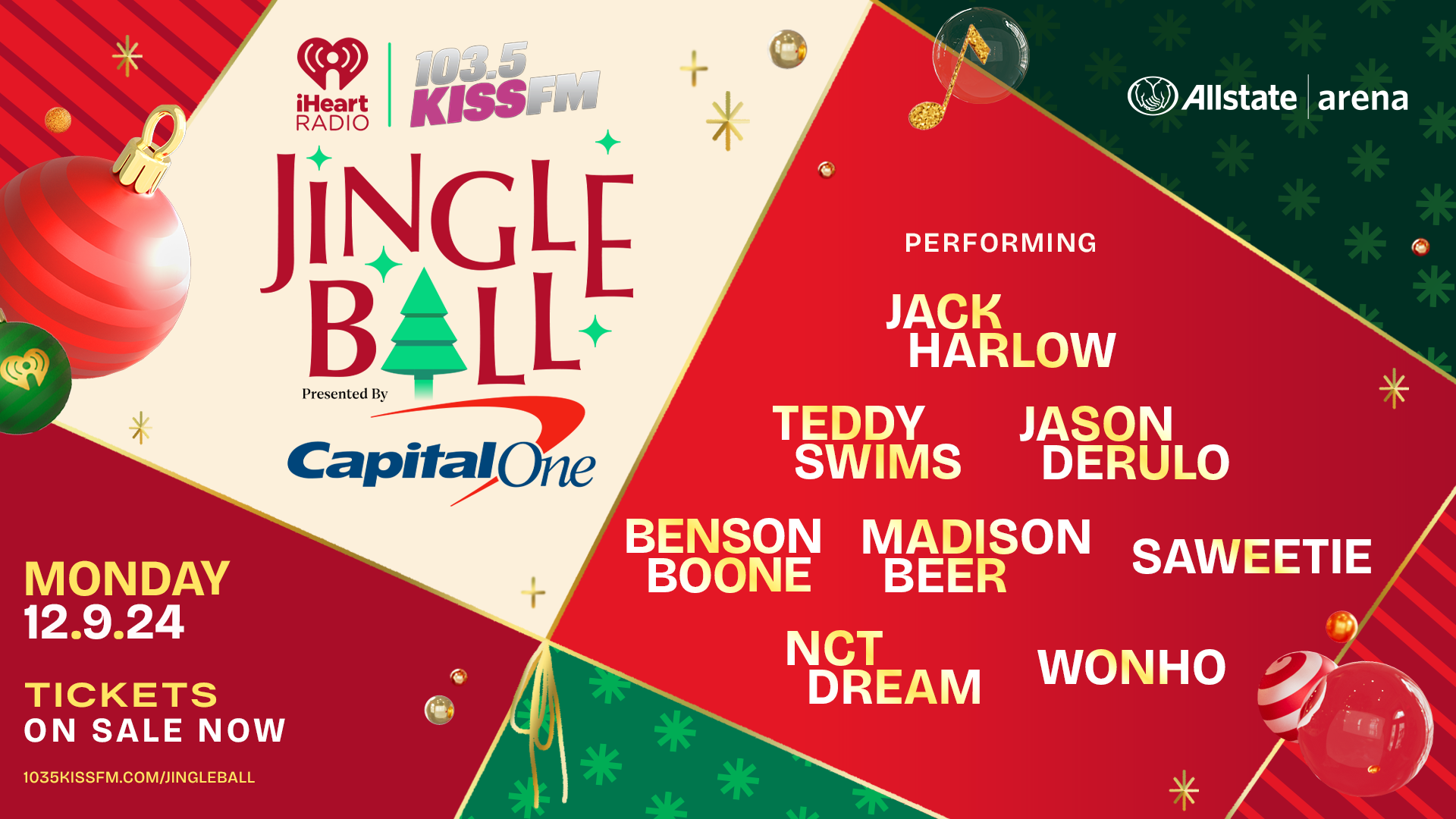 Our 2024 #KISSFMJingleBall Lineup