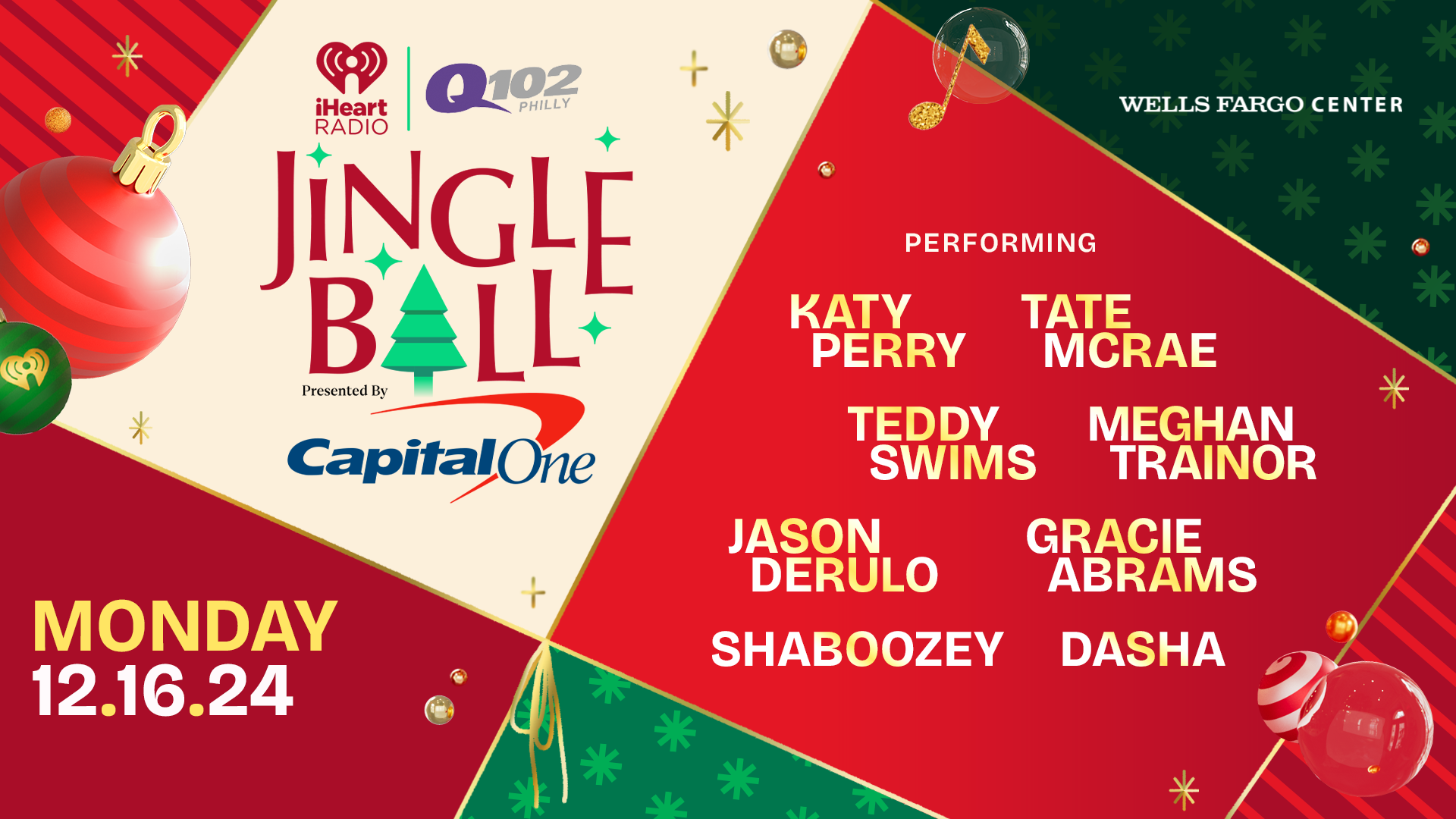 Our 2024 #Q102JingleBall Lineup