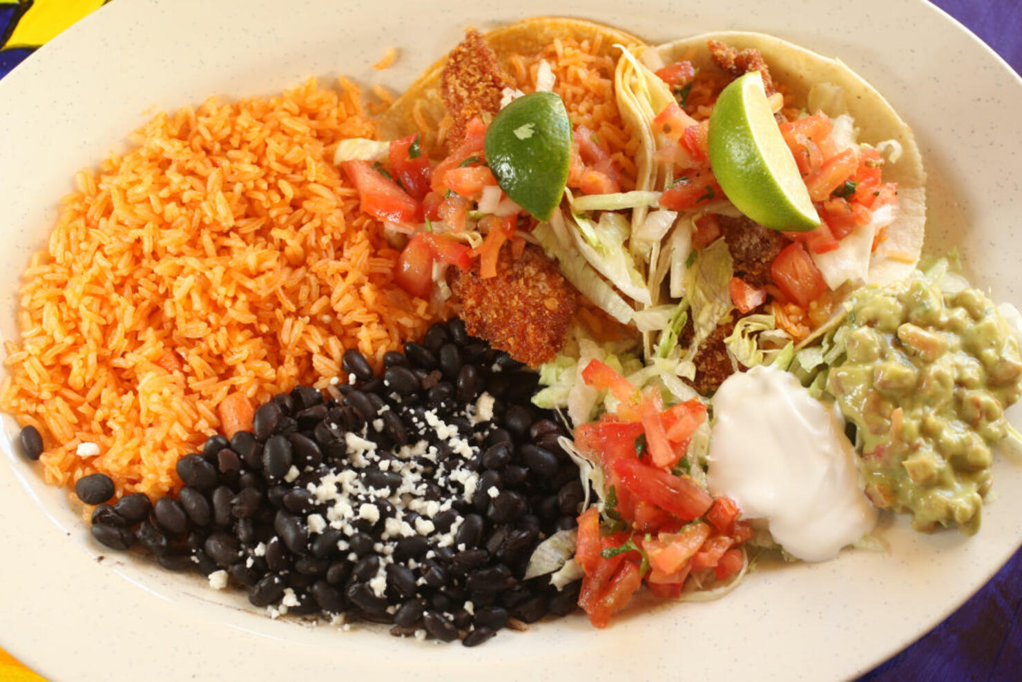 Fish taco plate at El Metate restaurant in San Francisco, Calif., on September 22, 2008.