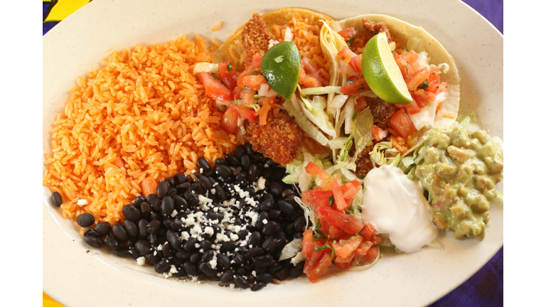 Fish taco plate at El Metate restaurant in San Francisco, Calif., on September 22, 2008.