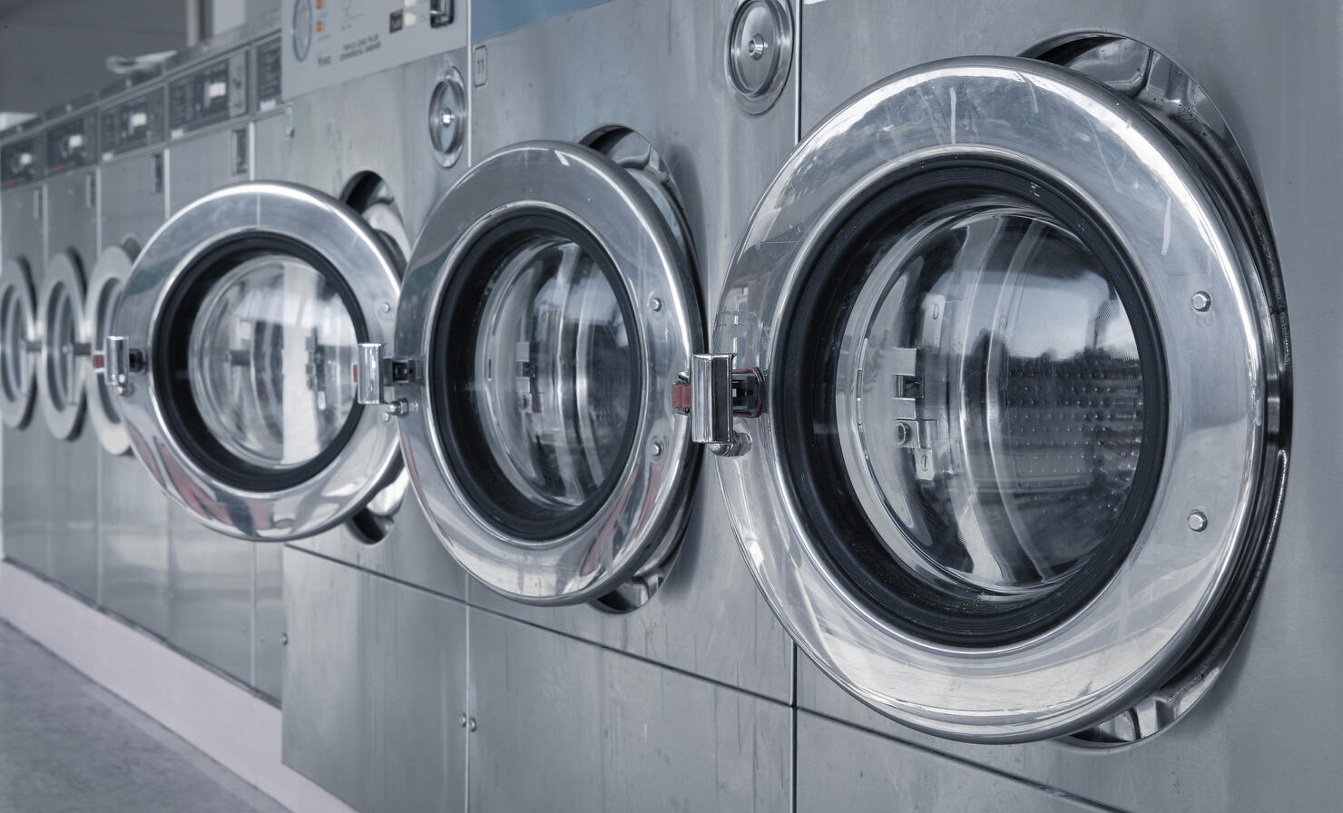 Washing Machines in Laundromat