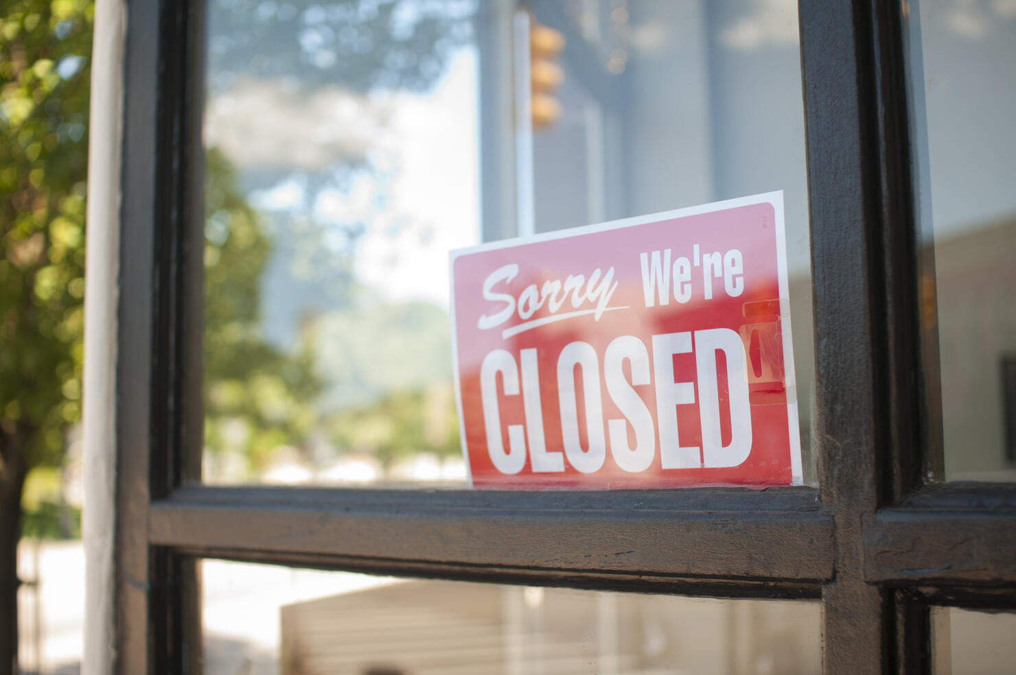 Sorry, We're Closed Sign