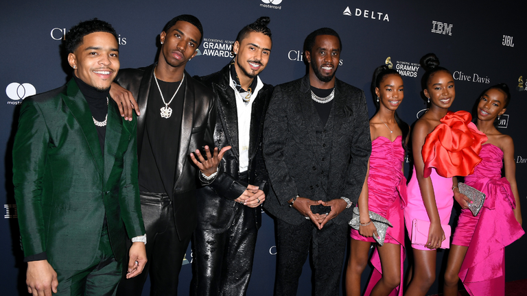 Justin Combs, King Combs, Quincy, Diddy, D'lila, Chance & Jessie Combs