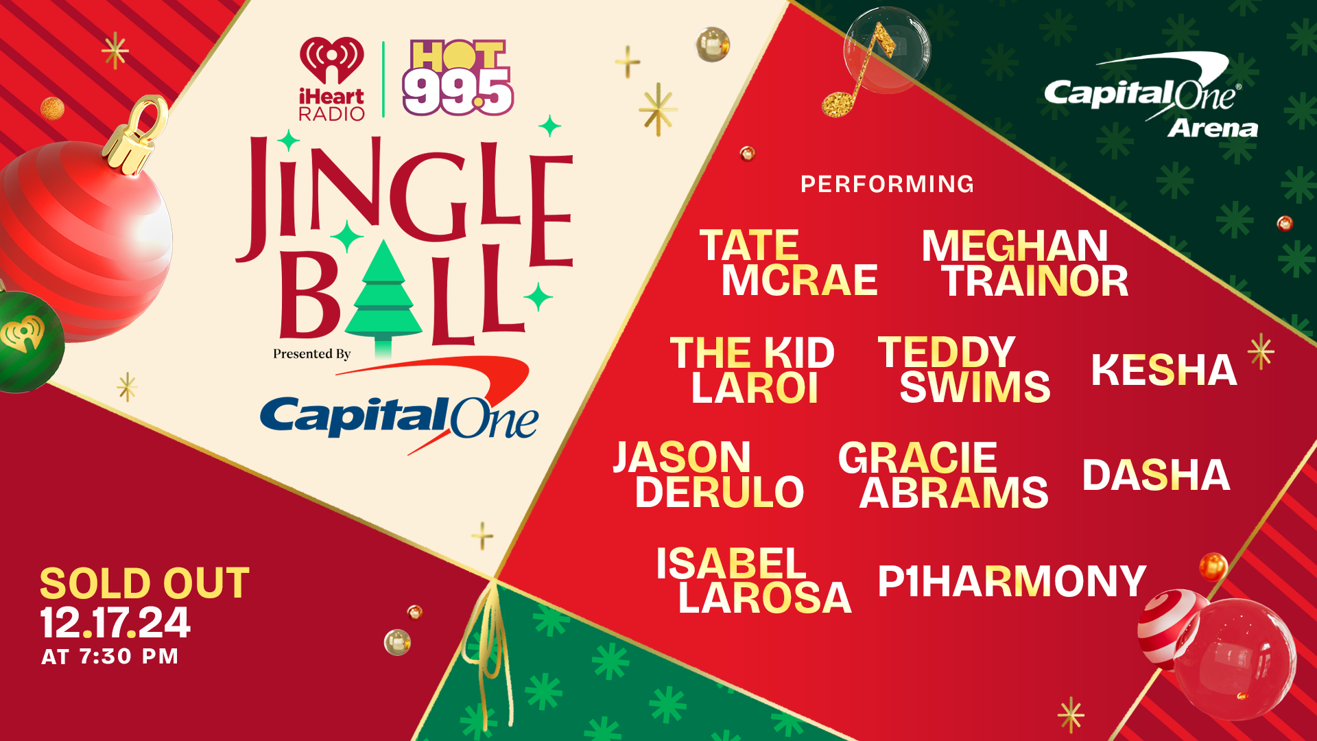 Our 2024 HOT 99.5 Jingle Ball Lineup