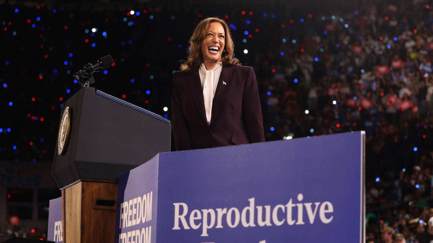 Kamala Harris Holds Rally In Houston, Texas Highlighting Support For Reproductive Rights