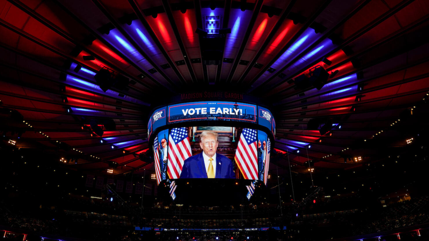 Trump Eyes MAGA Spectacle For Deep-Blue New York In Final Push