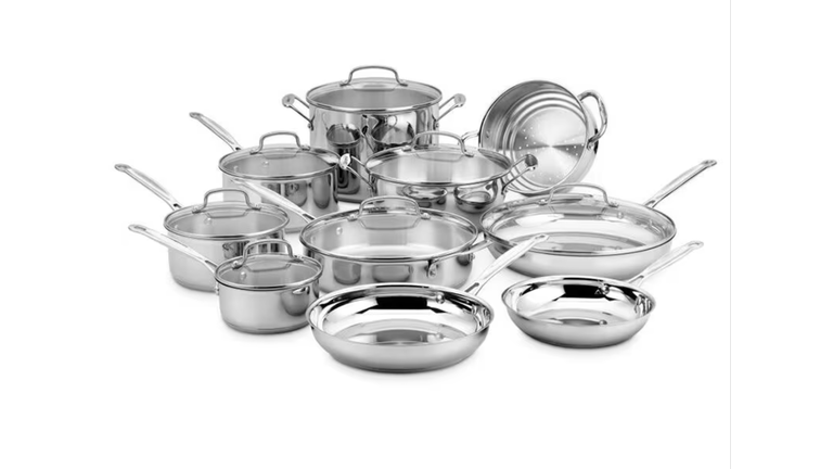 Cuisinart Chef's Classic 17 Piece Cookware Set - Stainless Steel- Lite FM