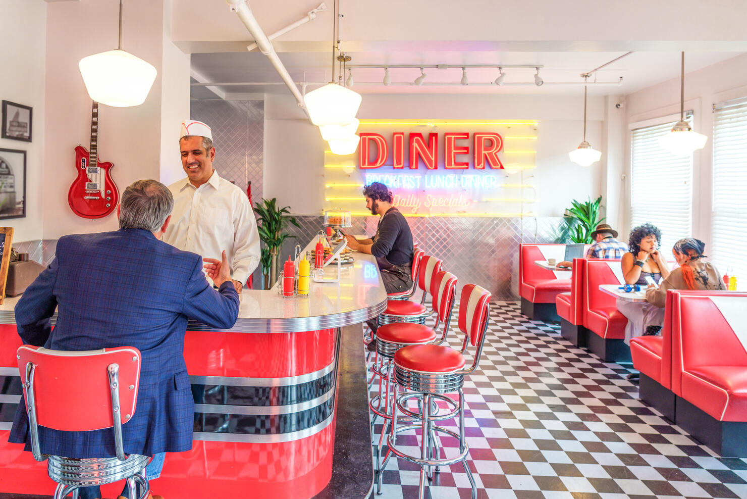 Retro style US diner