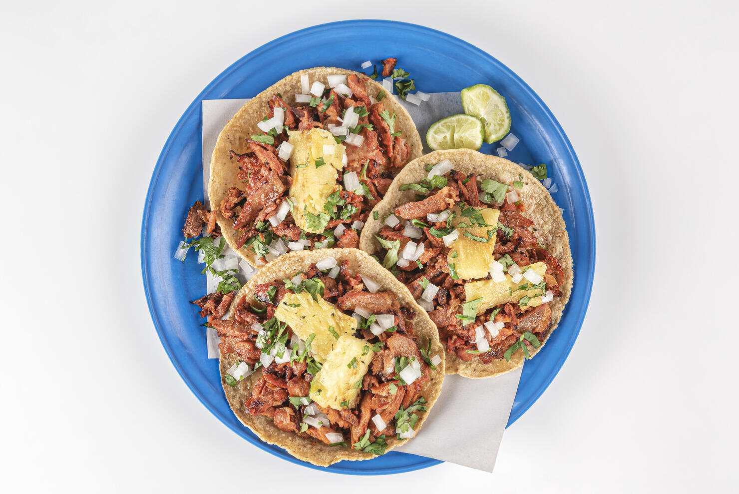 Traditional Mexican food called Tacos Al Pastor