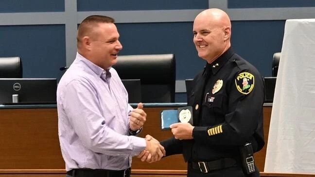 Jupiter's New Police Chief Michael Barbera With Retired Chief England