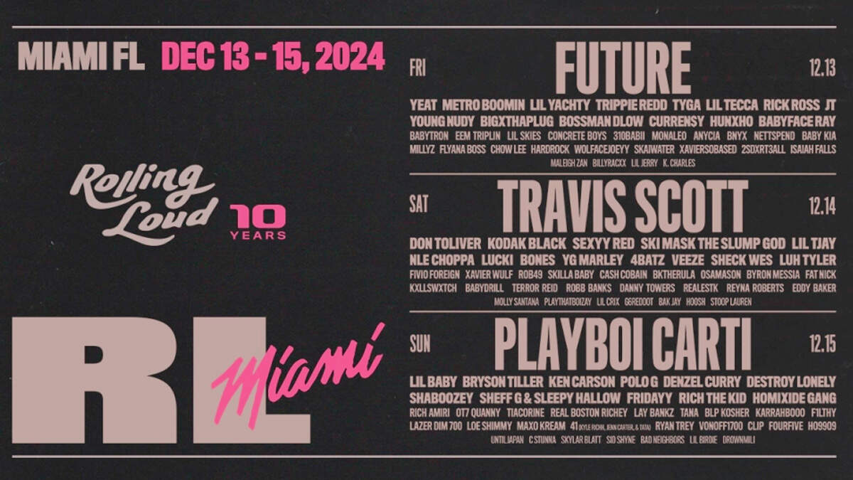 Rolling Loud 2024 Celebrates 10 Years In Miami Oldies 1320 Florida News