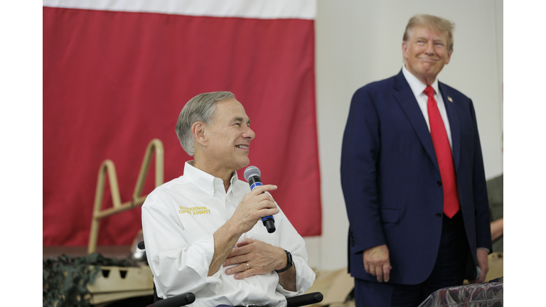 Former President Trump Visits The Southern Border With Texas Governor Abbott