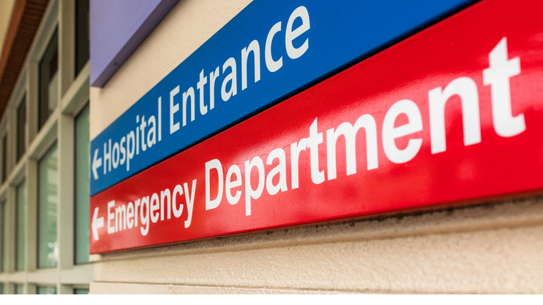 Hospital Emergency Department sign