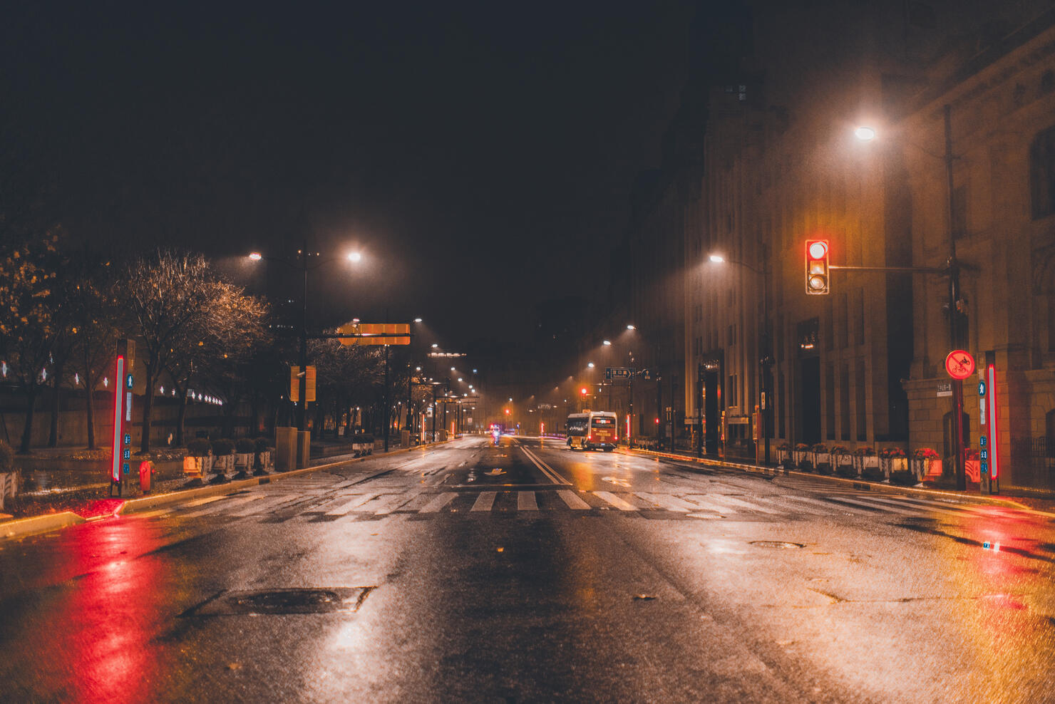 Shanghai bund street at night