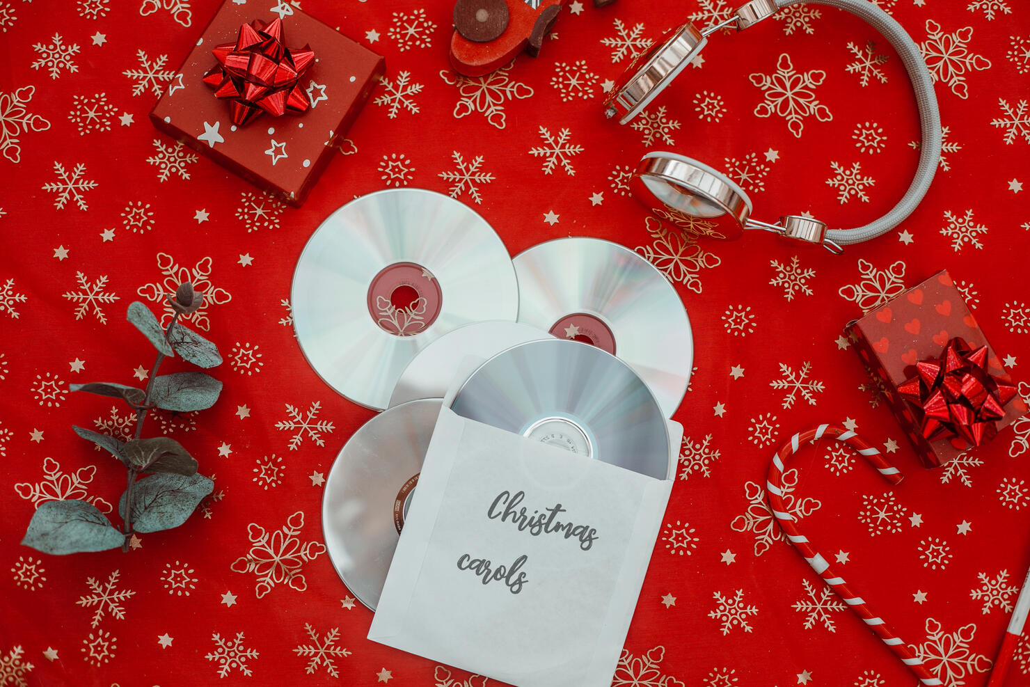 xmas items with music cd cassette