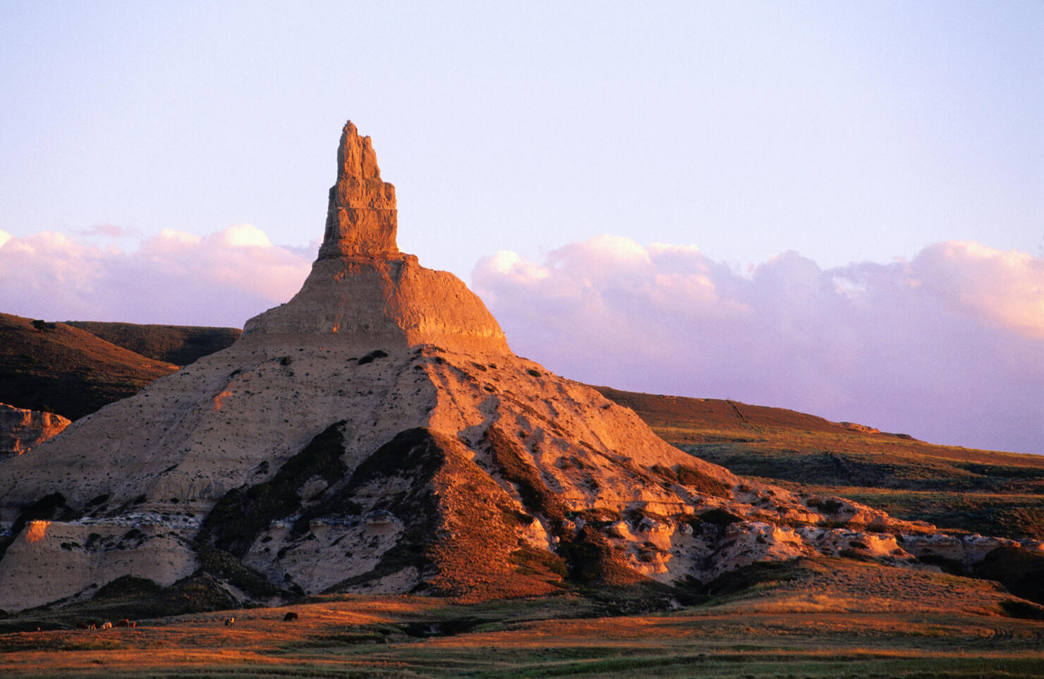 Sunset at Chimney Rock.