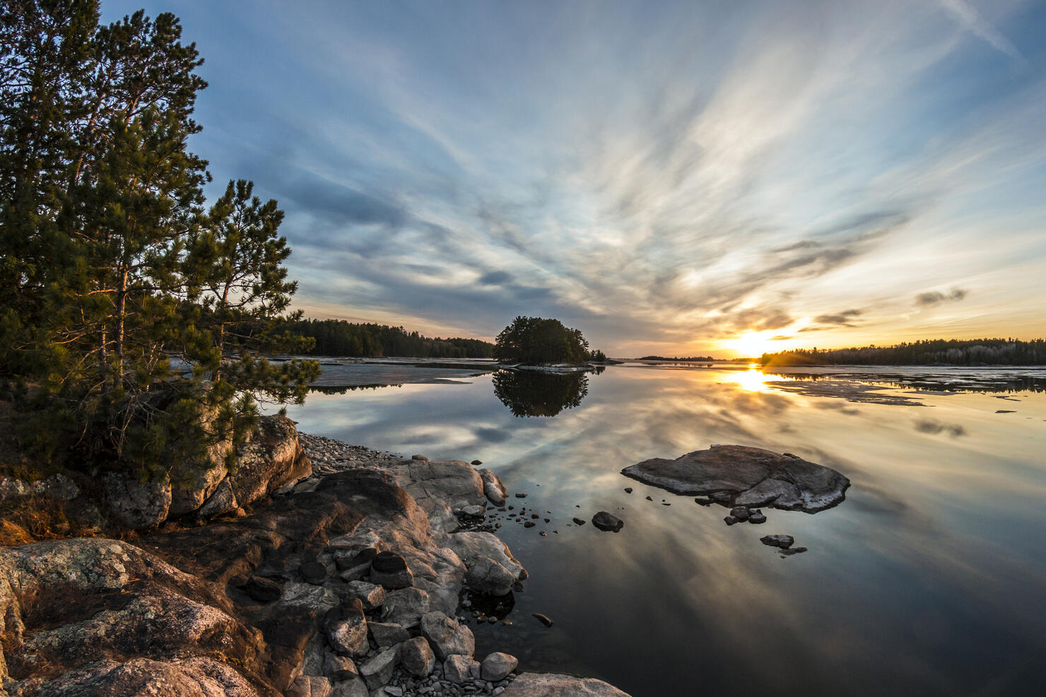 Sunset at Voyageurs National Park