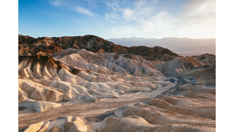 Zabriskie point at sunset, Death valley, USA