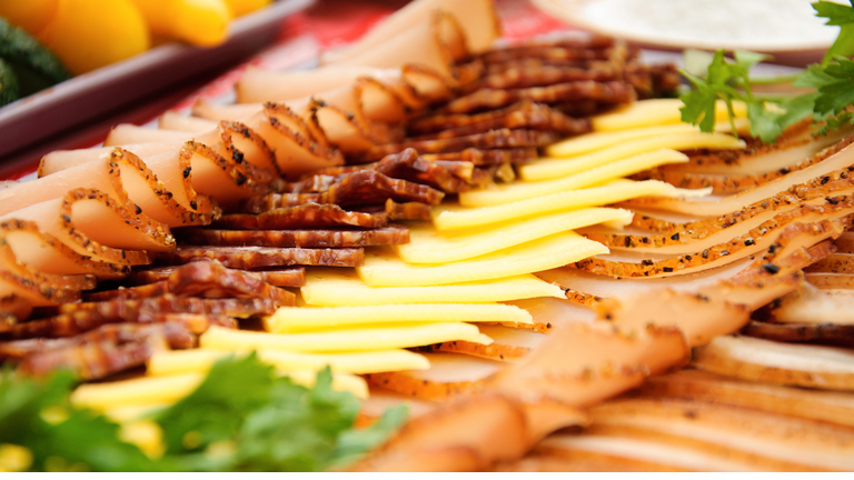 Cold meats with cheese