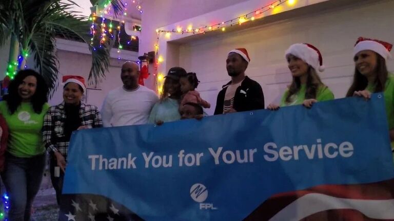 FPL Decorates Veteran's Home For Christmas