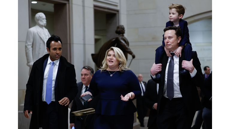 Speaker Johnson Speaks To The Media Before Meeting With Elon Musk And Vivek Ramaswamy At The Capitol