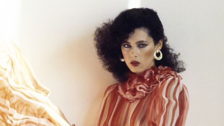 Dayle Haddon in a Galanos Dress, Vogue