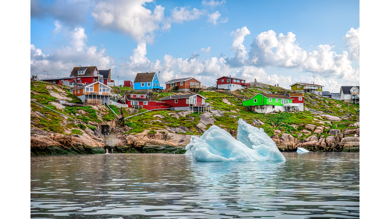 Iceberg floating in front of Ilulissat, Greenland