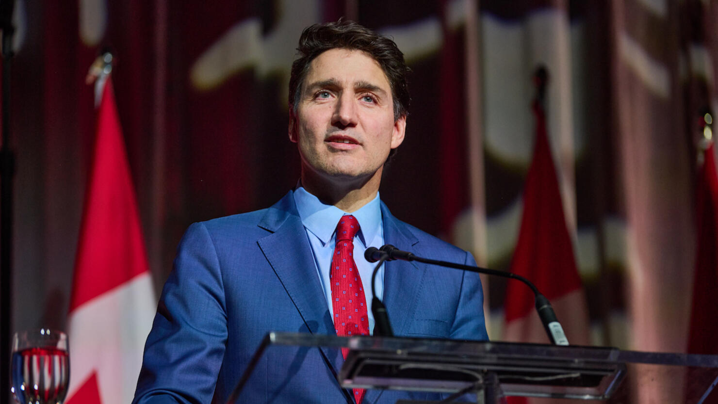 Prime Minister Justin Trudeau Speaks At The National Caucus Holiday Party
