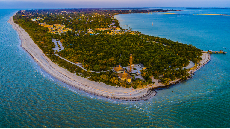 Sanibel Island,Florida Aerial Sunrise
