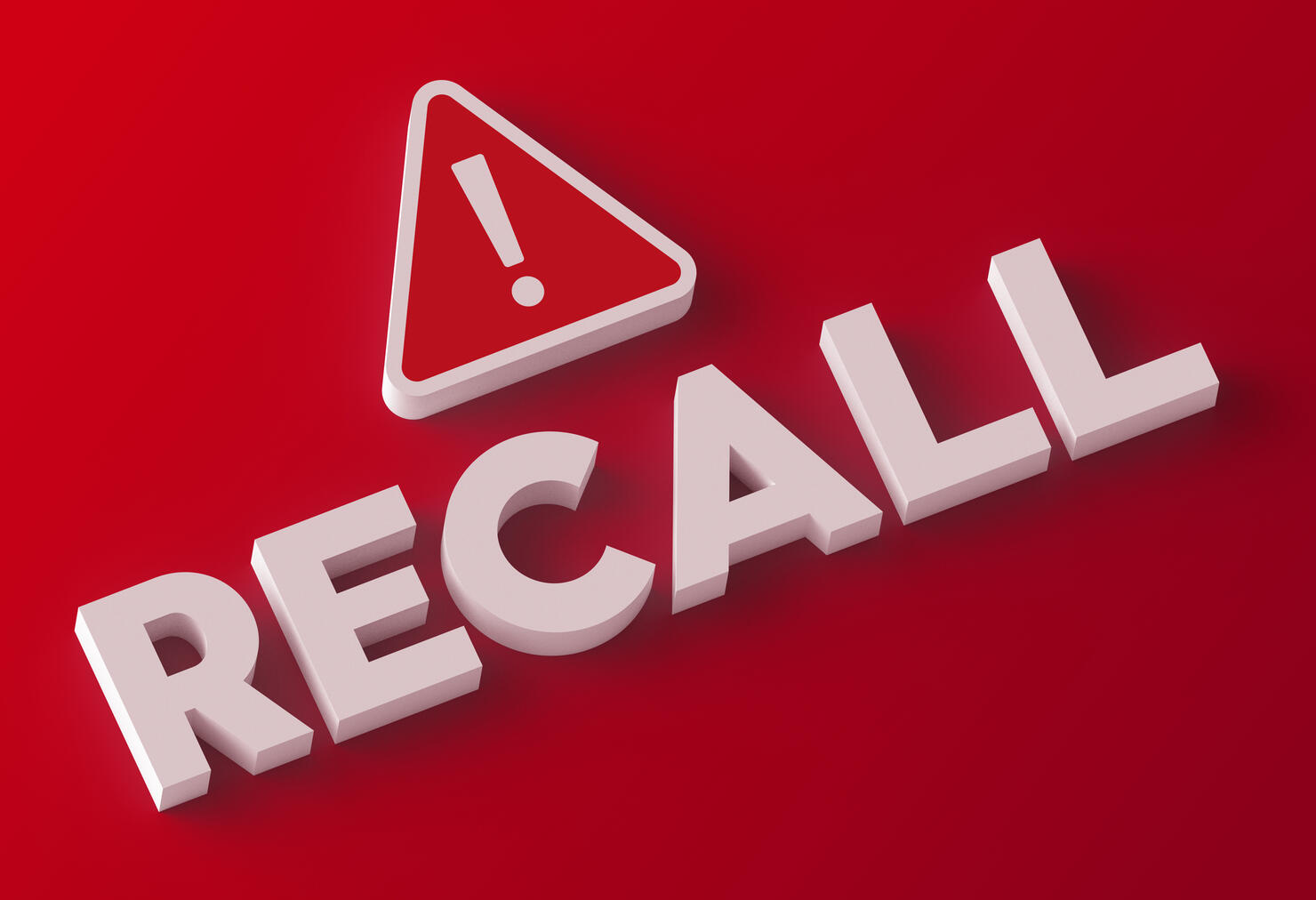 Recall Product Recalled Alert Warning 3D