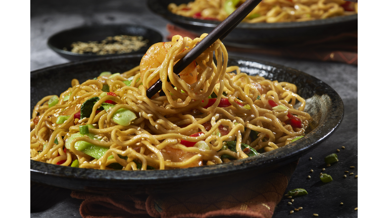 Teriyaki Shrimp with Ramen Noodles