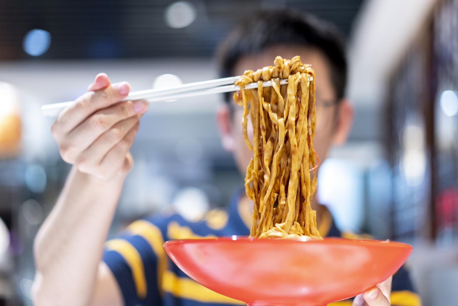 Tasting Chinese noodles