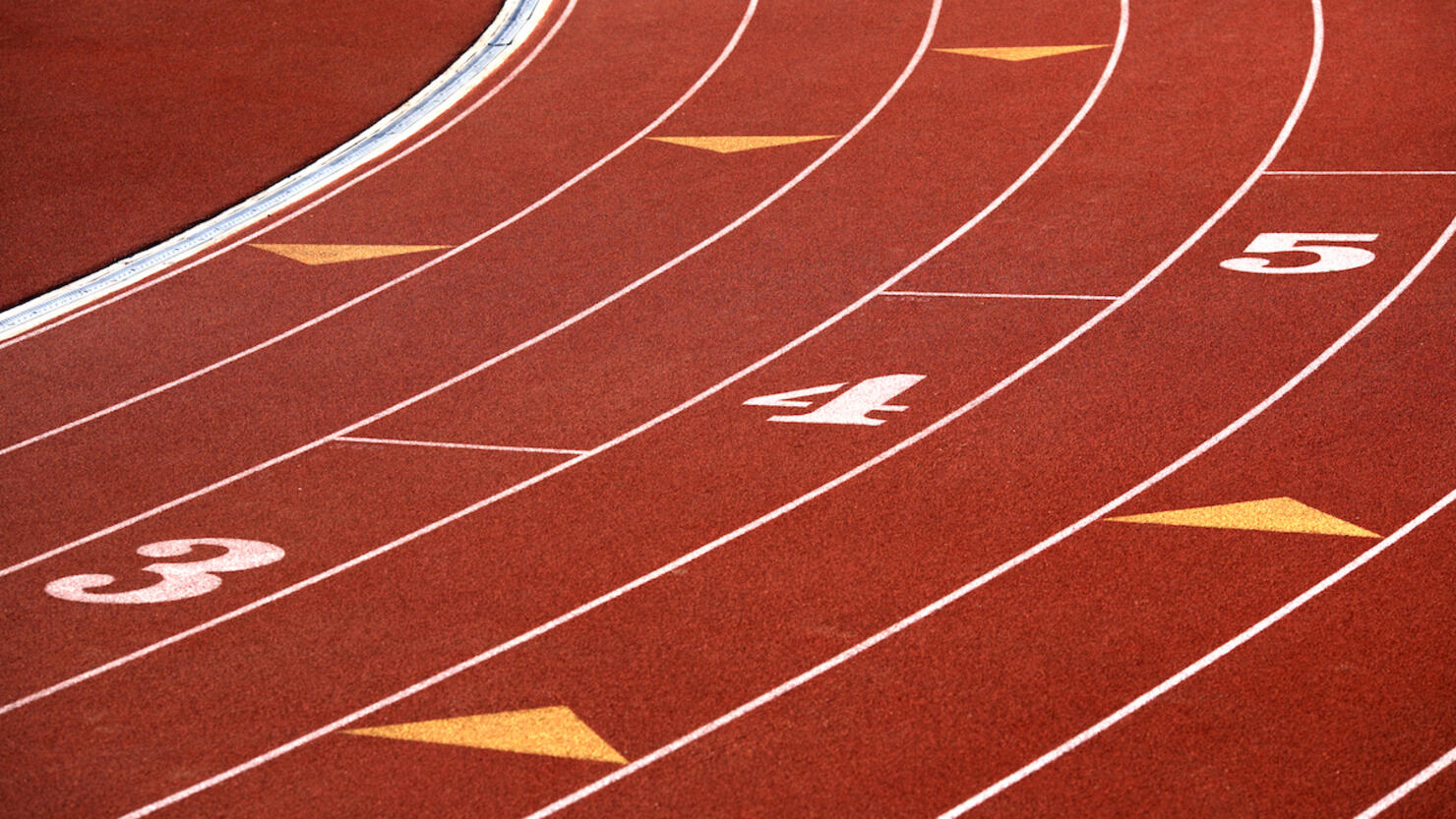Curving lanes of track