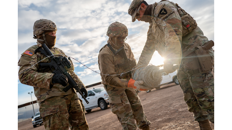 Texas National Guard Works To Secure Southern Border In El Paso