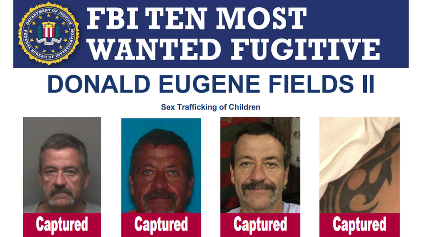 FBI Most Wanted Poster For Donald Eugene Fields II