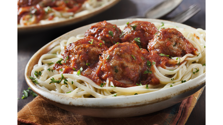 Linguine with Turkey Meatballs in a Marinara Sauce