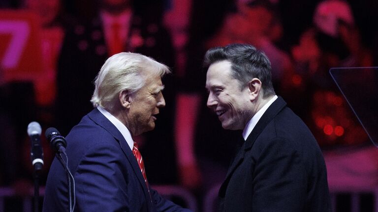 WASHINGTON, JANUARY 19: 

Tesla Founder Elon Musk walks on stag