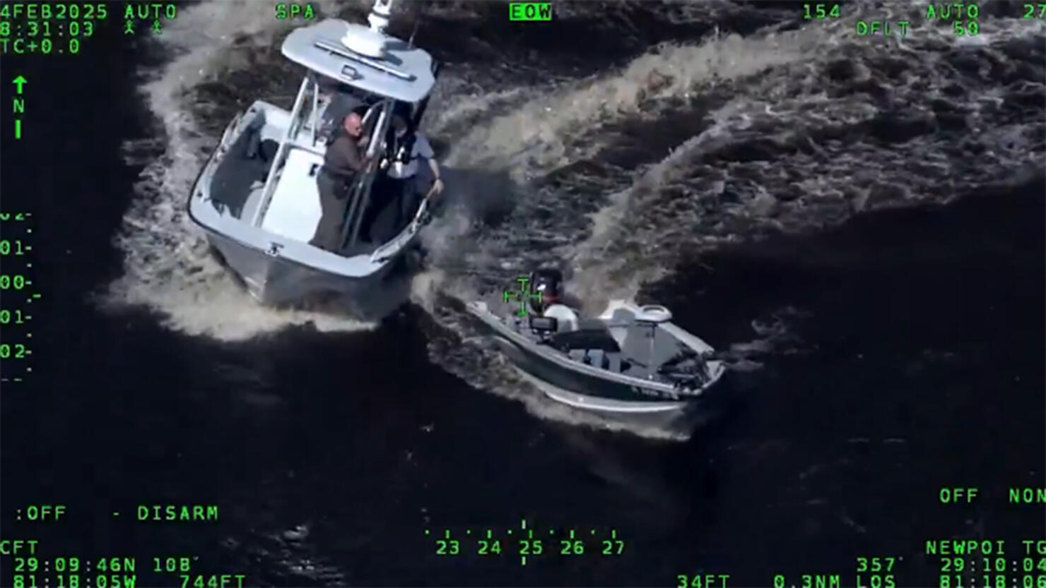 Officers rescue out of control boat