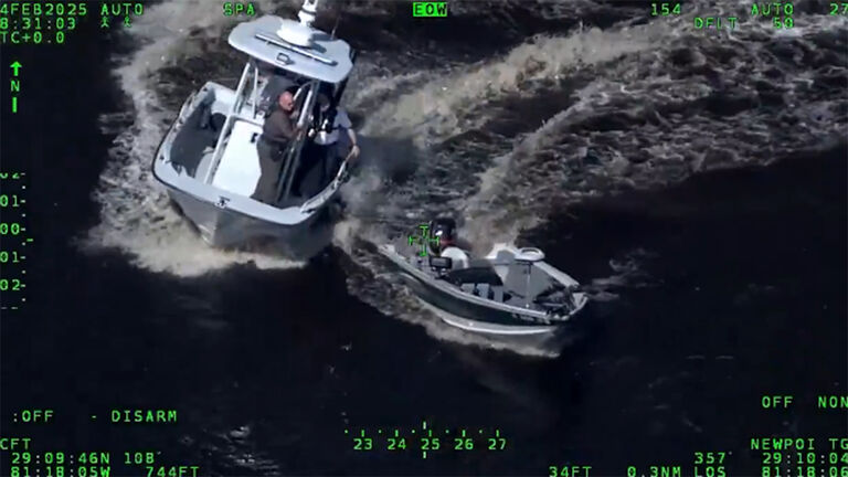 Officers rescue out of control boat