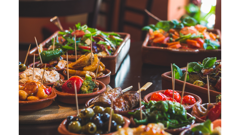 Tapas Snacks in a Tapas Bar