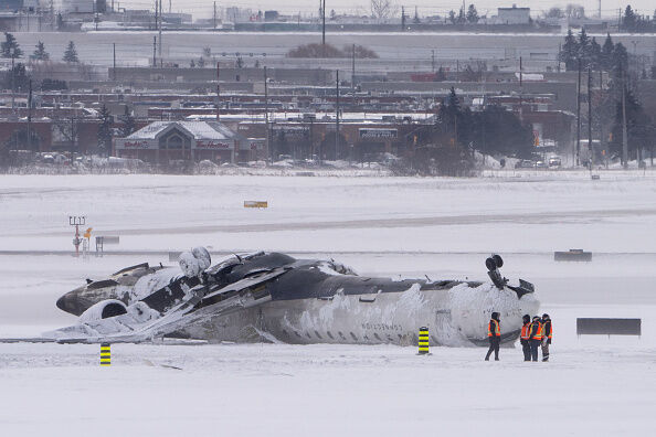 Delta Regional Jet Crash Lands At Toronto Pearson Airport